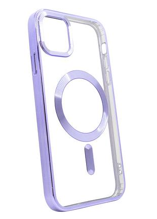Чехол open shining с magsafe для iphone 13 pro max светло-фиолетовый стильный защитный аксессуар