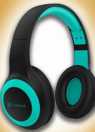Беспроводные наушники celebrat a23 bluetooth для музыки и аудиокниг с хорошим звуком синие