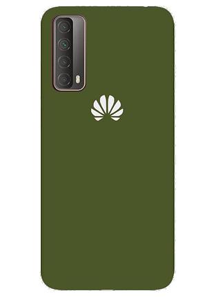 Чехол silicone case premium для huawei p smart 2021 khaki (25) зеленый