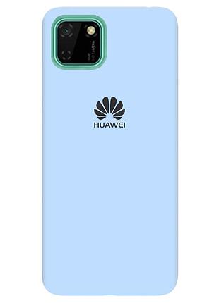 Чехол silicone case premium для huawei y5p 2020 lilac cream (11) голубой