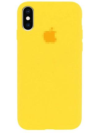 Чехол silicone case для iphone x xs желтый защитный аксессуар для надежной защиты телефона
