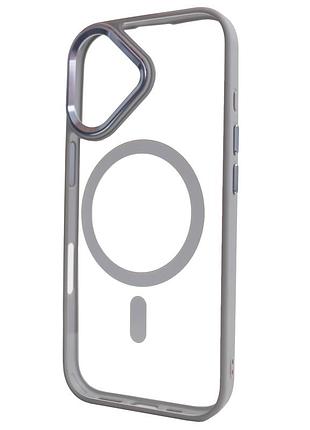 Чехол crystal guard с magsafe для iphone 17 прозрачный противоударный titanium gray для надежной защиты телефона