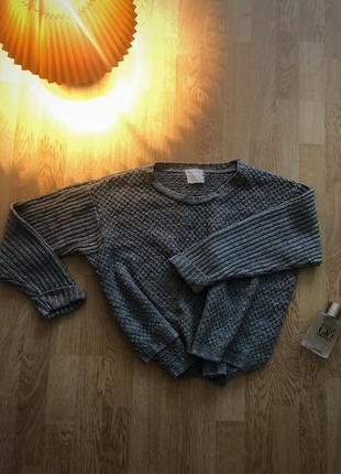 Серый вязаный свитер2 фото