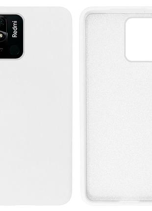 Чехол silicone case camera protective для xiaomi redmi 10c (09) белый white