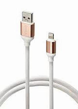 Кабель micro usb 2.4a для зарядки і передачі даних короткий 0.18м білий для смартфонів і планшетів
