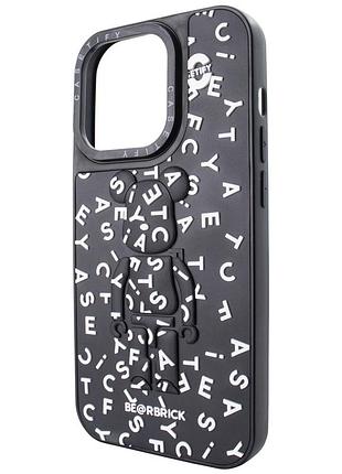 Чехол casetify для iphone 13 pro max стильный защитный аксессуар с принтом bear letters black