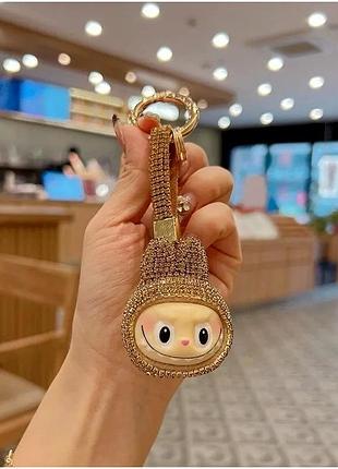 Брелок labubu hat золотий для прикрашання телефону і ключів стильний аксесуар для повсякденного використання