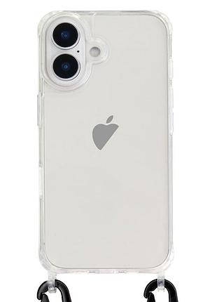 Прозорий чохол clear case для iphone 17 із захистом камери посилені кути білий