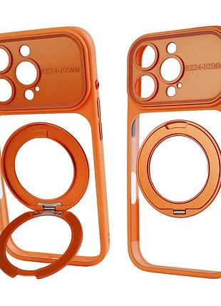 Чохол протиударний nofelet optic ring case для iphone 16 pro із захистом камери жовтогарячий