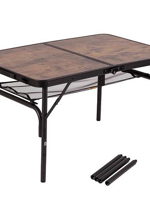 Складной алюминиевый стол bo-camp decatur 90x60 см с регулируемыми ножками и сеткой для кемпинга