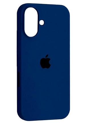 Чехол силиконовый silicone case full для iphone 17 защитный с максимальной защитой глубокий синий