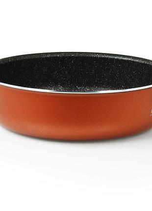 Форма для випечки алюминиевая круглая 28 см красная pepita granit pgfto2850