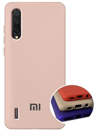 Чехол silicone case для xiaomi mi 9 lite (01) pink sand розовый