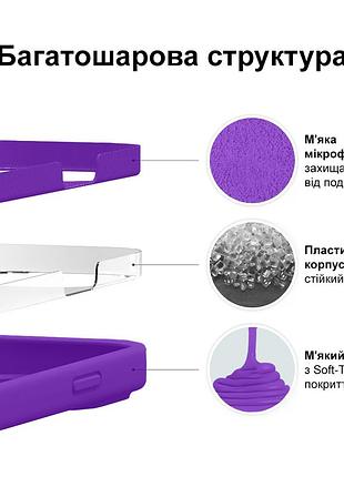 Чехол silicone case camera protective для xiaomi redmi note 10 pro (14) фиолетовый purple 5