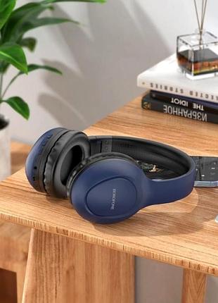Наушники bluetooth borofone bo19 musique для прослушивания музыки с мощным басом и качеством без потерь.