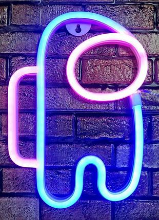 Нічний світильник neon amazing для дітей з неоновим світлом синього кольору для створення затишної атмосфери