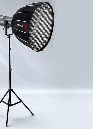Комплект soft box 90см с прожектором tolifo kw200b pro для фотосъемки и видеосъемки с дистанционным управлением 200w