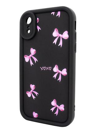 Чехол для iphone xr pretty things pink bows стильный аксессуар для защиты от повреждений