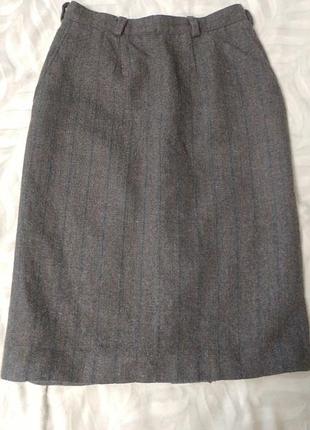 Дуже тепла спідниця міді з пальтової тканини