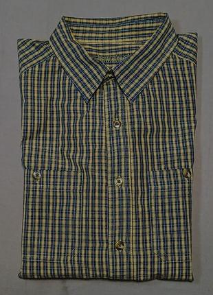Воротник 45 см hawkshead size l клетчатая рубашка 100% cotton пуговицы брендированные