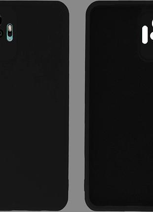 Чехол silicone case camera protective для xiaomi redmi note 10 pro (03) черный black