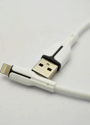 Кабель lightning 3a для зарядки та синхронізації пристроїв 1м силіконовий білий veron sl06
