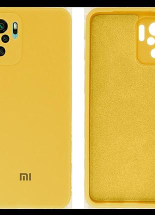 Чохол silicone case camera protective для xiaomi redmi note 10 (20) жовтий yellow