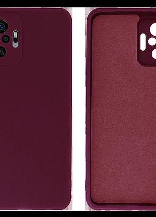 Чехол silicone case camera protective для xiaomi redmi note 10 pro (23) марсала marsala