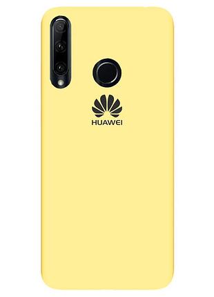 Чехол silicone case premium для huawei y6p 2020 yellow (20) желтый