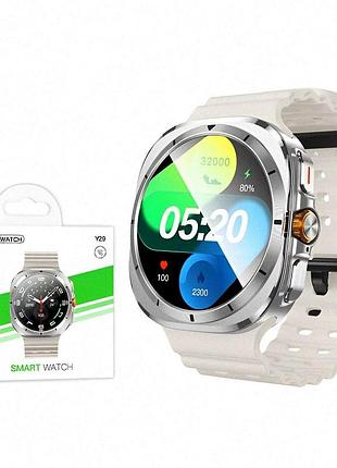 Умные спортивные часы hoco y29 с gps и bluetooth 5.3 для активных людей с функцией звонков серебристые