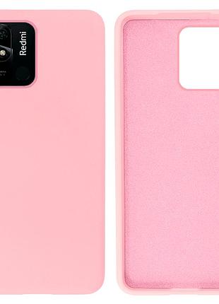 Чехол silicone case camera protective для xiaomi redmi 10c (04) розовый pink