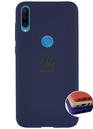 Чехол silicone full case для huawei y6p 2020 (28) dark blue темно синий