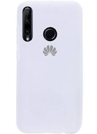 Чехол silicone case premium для huawei y6p 2020 white (09) белый