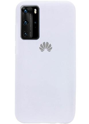 Чехол silicone case premium для huawei p40pro white (09) белый