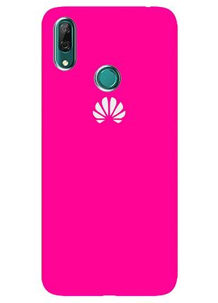 Чехол silicone case premium для huawei p smart shiny pink (21) ярко розовый