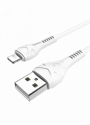 Кабель lightning 3a hoco x37 для зарядки и передачи данных 1м прочный эластичный белый