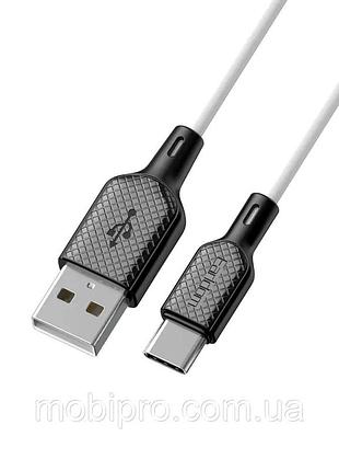 Кабель micro usb 2.1a для зарядки и передачи данных 1м силиконовый белый earldom ec-154m для смартфонов и планшетов 1м 2а