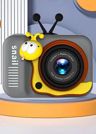 Дитячий фотоапарат children`s fun camera x14 сірий для творчості та запечатлення моментів з ефектами та фільтрами