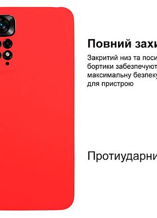 Чехол silicone case camera protective для xiaomi redmi note 11 (01) красный red 2