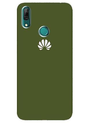 Чехол silicone case premium для huawei y7 2019 khaki (25) зеленый