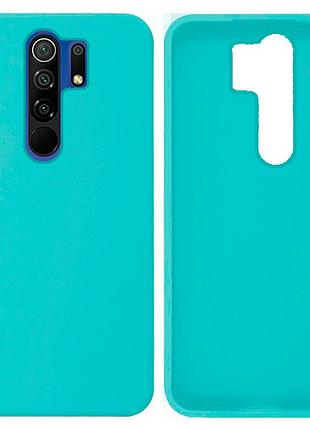 Чехол silicone case camera protective для xiaomi redmi 9 (02) бирюза sea blue