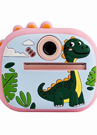 Дитяча камера print camera am-300 миттєвий друк для фото і відео 2,4 дюйма рожева для юних фотографів