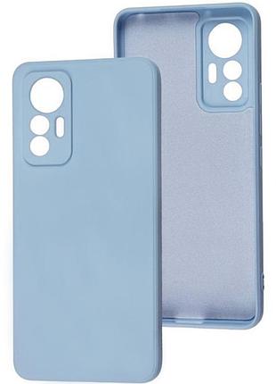 Чохол silicone case camera protective для xiaomi mi 12 lite (11) блакитний lilac cream