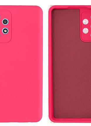 Чехол силиконовый full camera protective для samsung a52 (21) shiny pink ярко-розовый