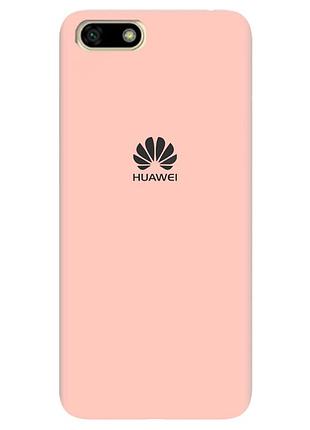 Чехол silicone case premium для huawei y5 2018 pink sand (18) пудра