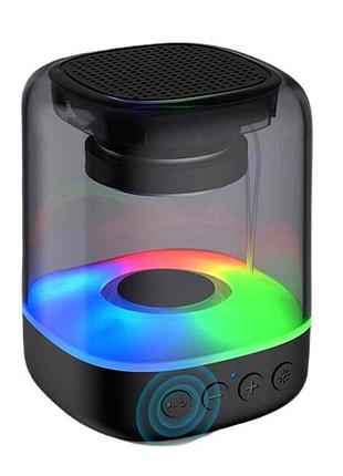 Bluetooth динамік e-3052 міні безпровідний з rgb підсвіткою для вечірок 360° стерео звук для подорожей