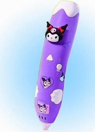 3d ручка purple з пластиком 3 кольори для творчості та моделювання дітей та дорослих