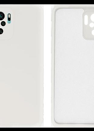 Чехол silicone case camera protective для xiaomi redmi note 10 (09) белый white