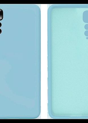 Чехол silicone case camera protective для xiaomi redmi note 11 pro (11) голубой lilac cream