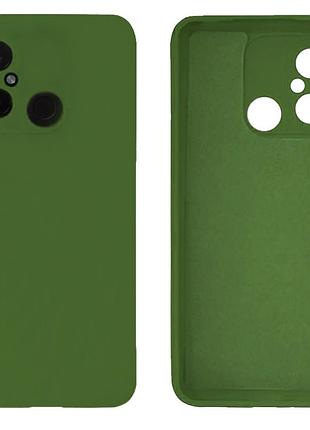 Чехол silicone case camera protective для xiaomi redmi 12c (25) хаки зеленый khaki